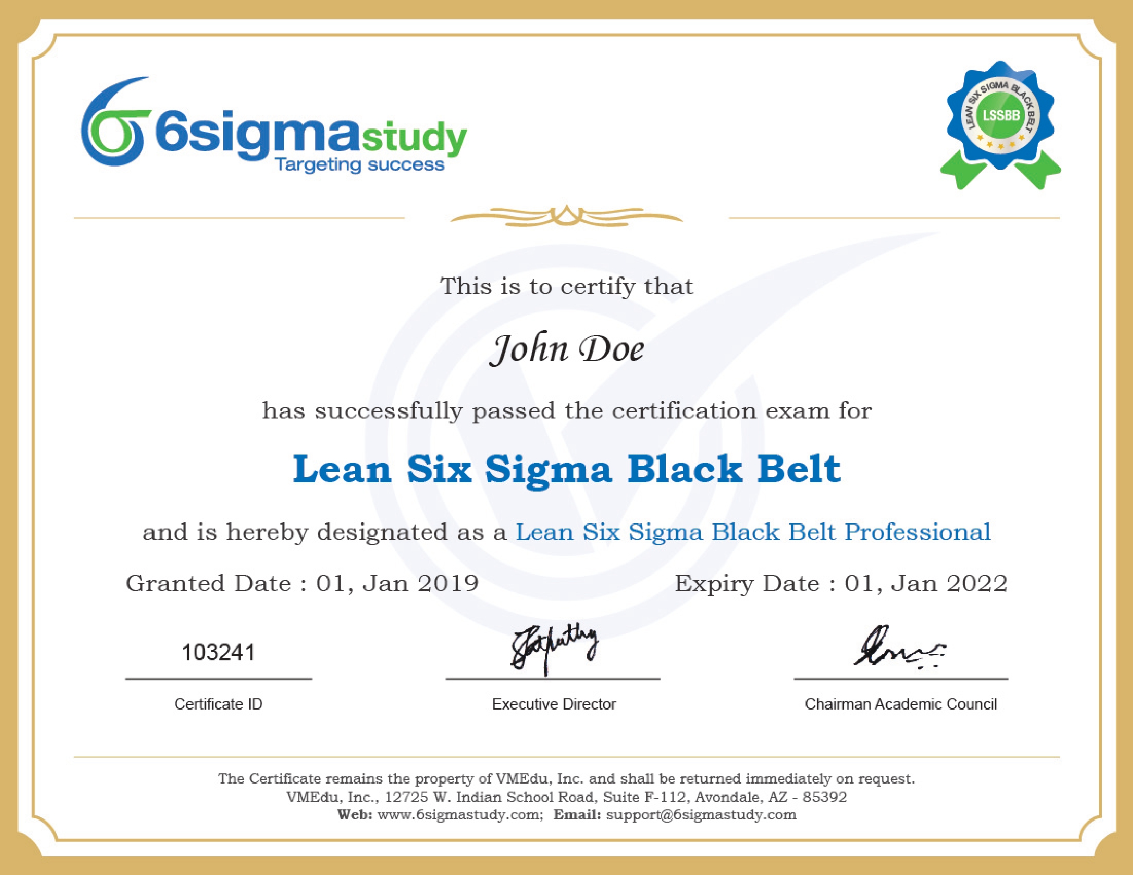 Lean Six Sigma Black Belt Online - CBIS