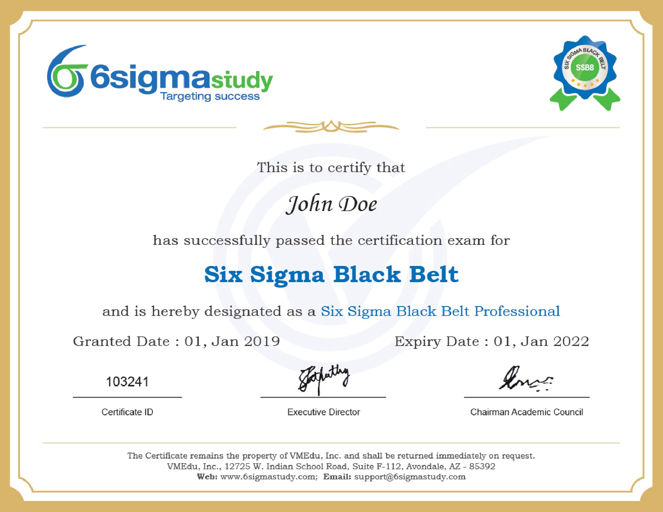 Six Sigma Black Belt Online - CBIS